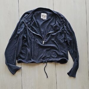 Chaser REVOLVE Dark Gray Quarter-Zip Pullover